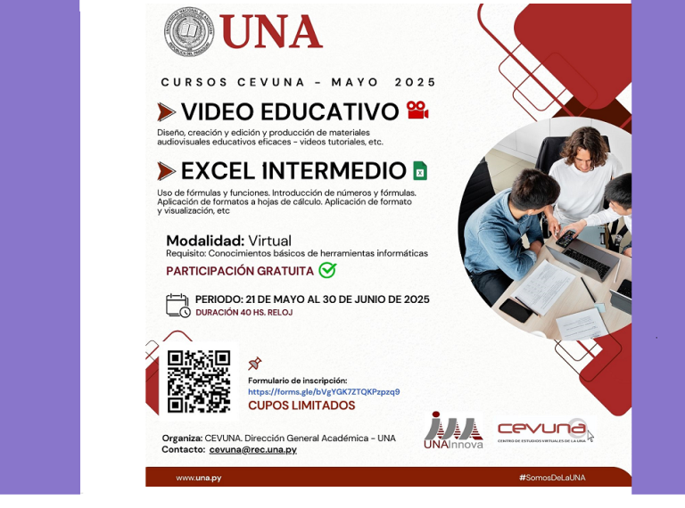 CURSO/TALLER “EXCEL INTERMEDIO” Y «VIDEO EDUCATIVO»