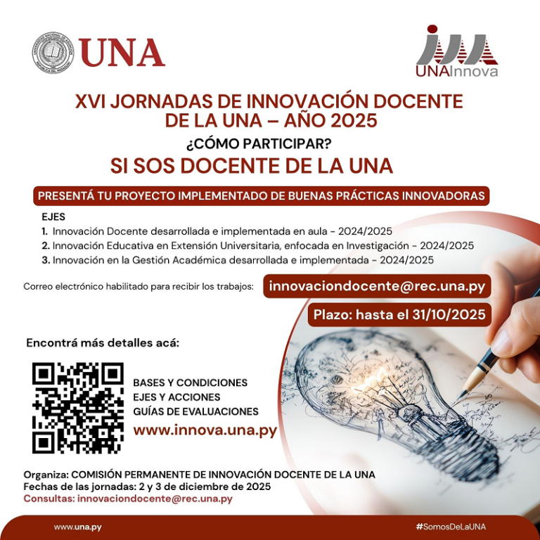 ¡Participá en las XVI Jornadas de Innovación Docente de la UNA!