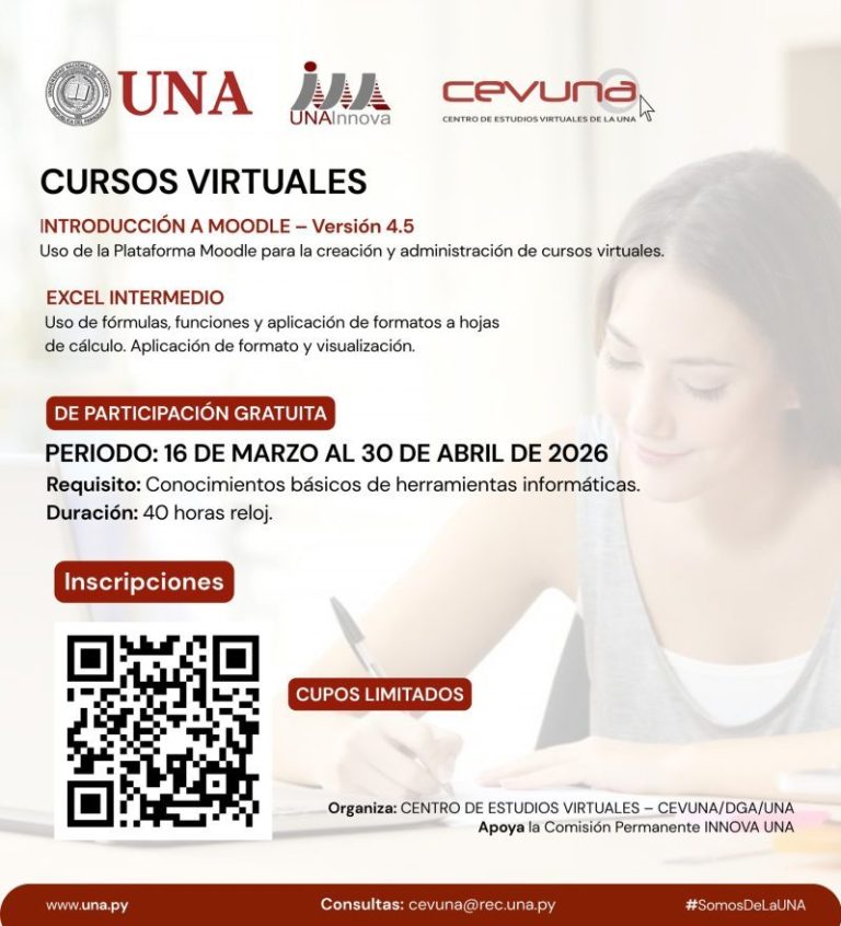 Cursos virtuales de actualización en la UNA