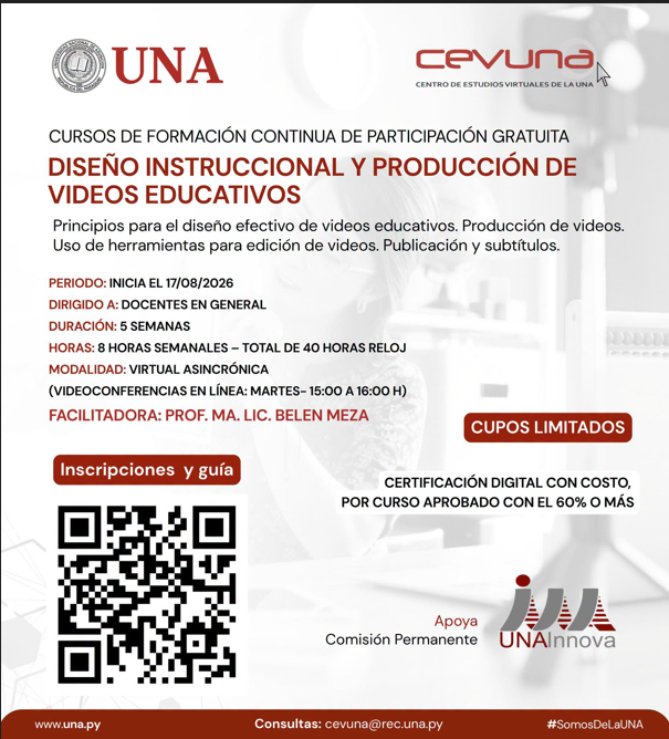DISEÑO INSTRUCCIONAL Y PRODUCCIÓN DE VIDEOS EDUCATIVOS