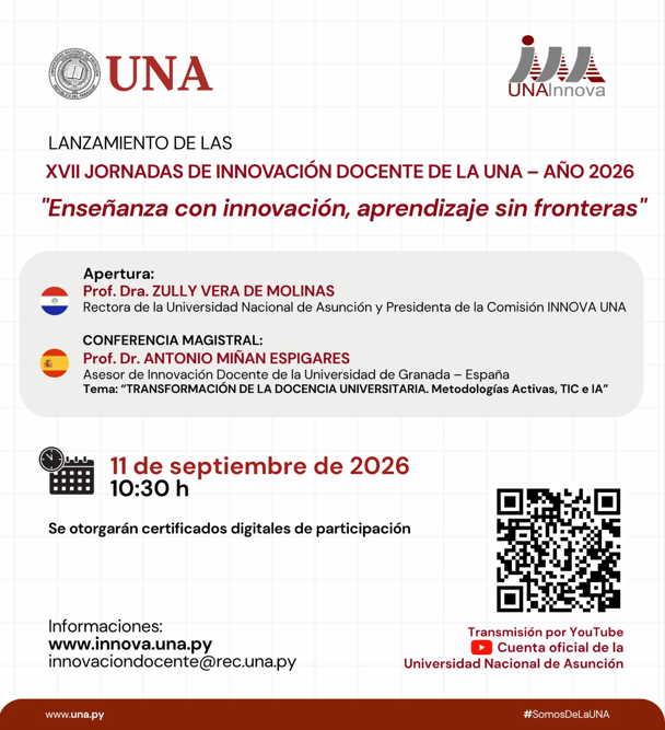 Lanzamiento de las XVII Jornadas de Innovación Docente de la UNA – Año 2026